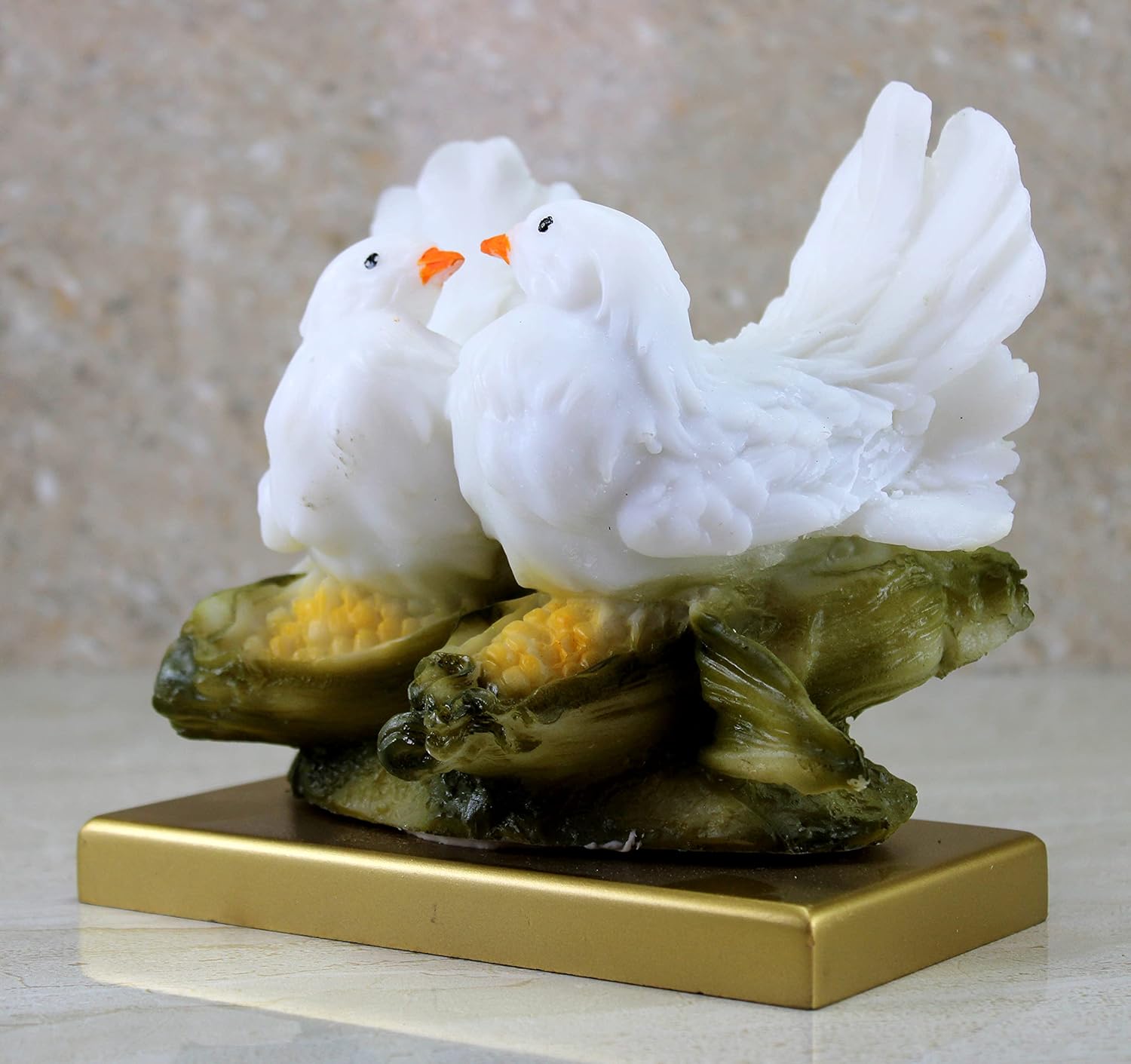 Color White eSplanade Love Birds Showpiece | Bird Statue Romantic Couple Gift Decorative Showpieces Items (White)